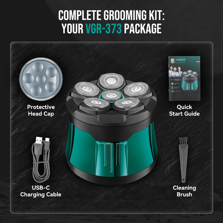 V-373 Professional Rotary Shaver For Men, Green