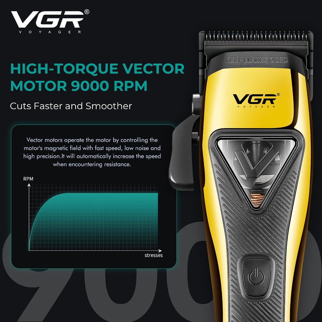 V-015 Professional Hair Clipper For Men, Yellow