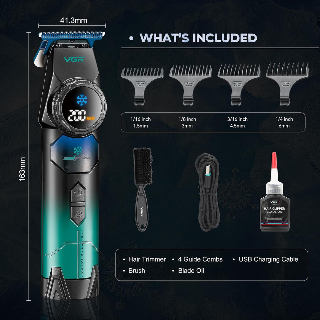 V-946 Professional Hair Trimmer For Men, Black/Teal