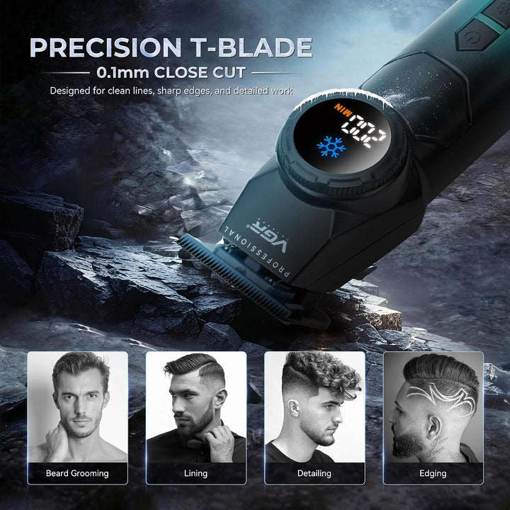 V-946 Professional Hair Trimmer For Men, Black/Teal