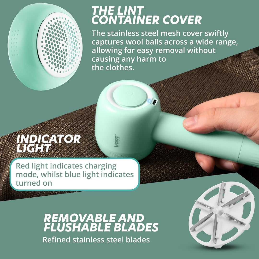 V-813 Rechargeable Lint Remover, Green