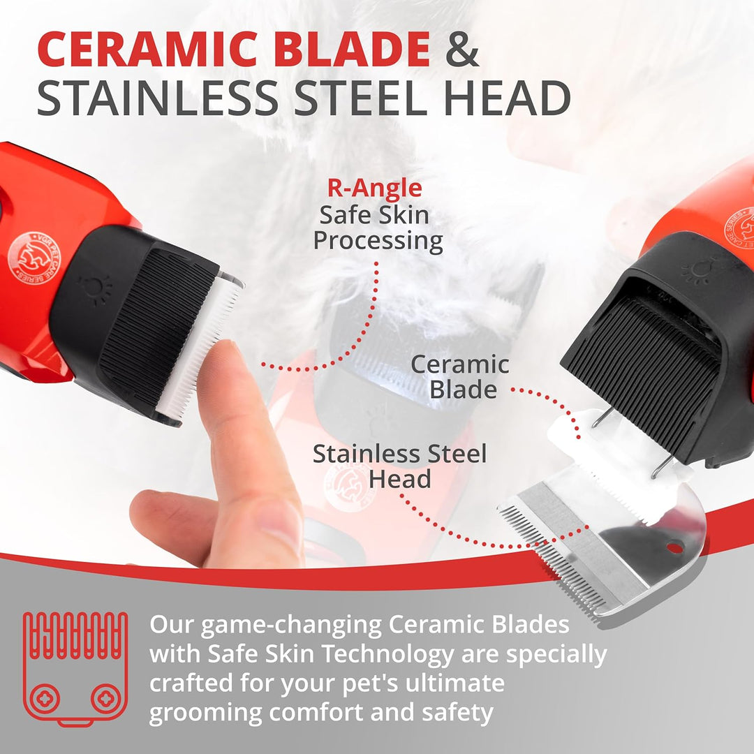 V-208 Cordless Dog Clipper, Red