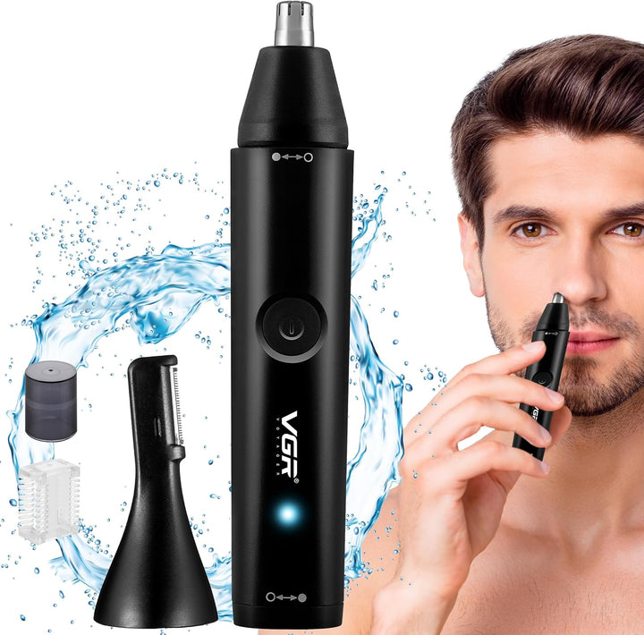 V-613 2-in-1 Nose & Ear Trimmer For Men, Black