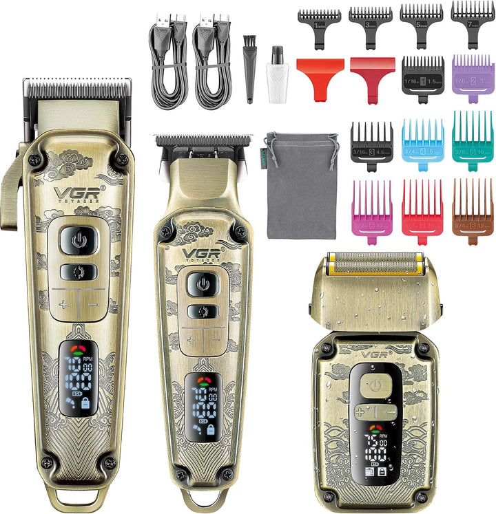 V-642 Professional Barber Combo For Men, Gold