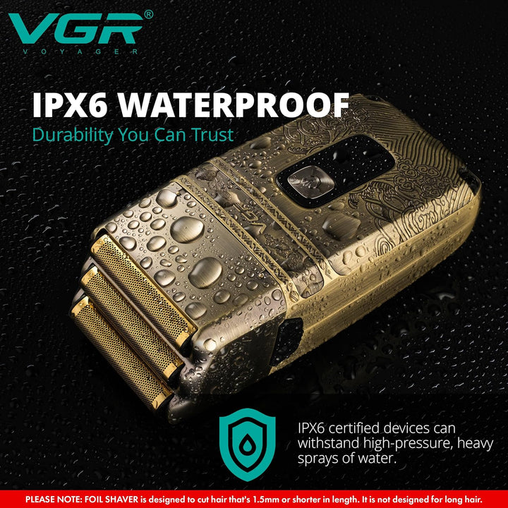 V-335 Waterproof Foil Shaver For Men, Golden