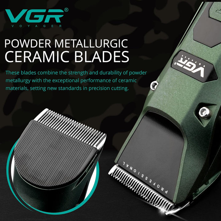 V-696 Professional Hair Clipper For Men, Forest Green