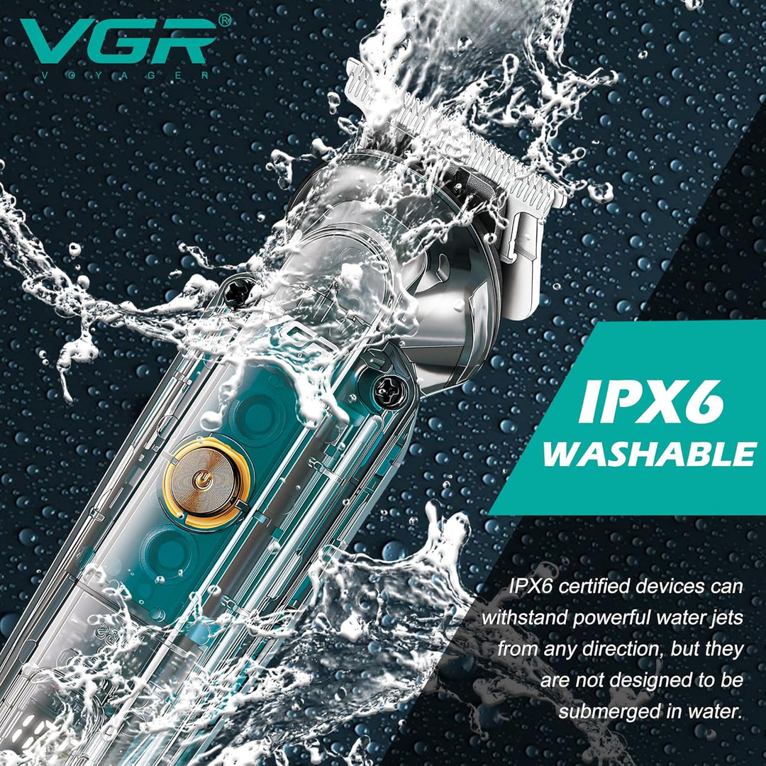 V-949 Waterproof Hair Trimmer For Men, Transparent