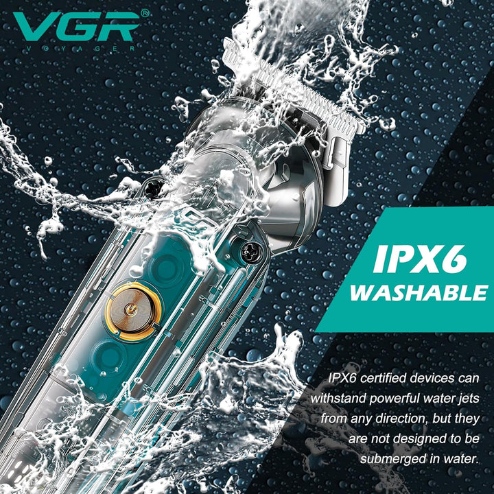V-949 Waterproof Hair Trimmer For Men, Transparent