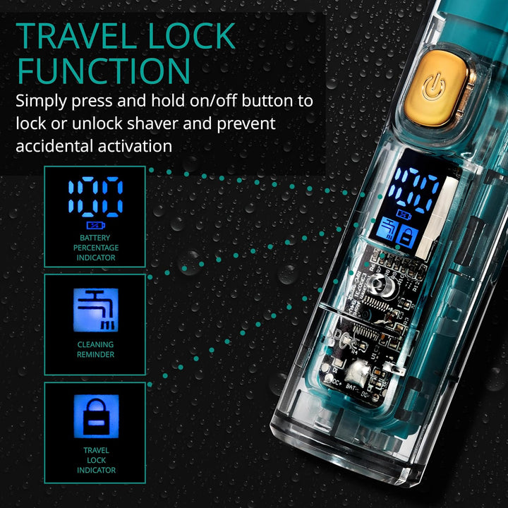 V-961 Waterproof Hair Trimmer For Men, Transparent