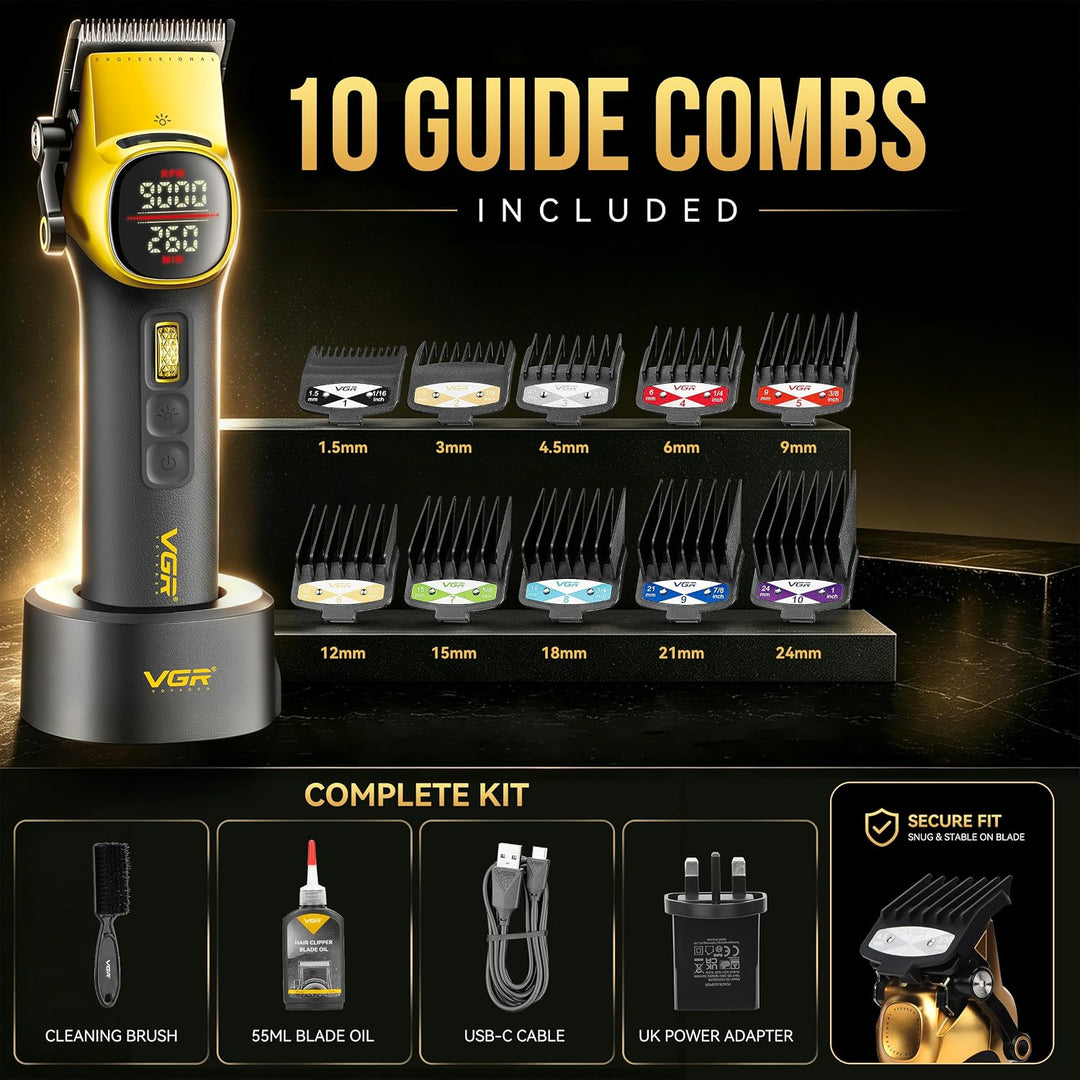 V-885C Professional Hair Clipper For Men, Yellow / Black
