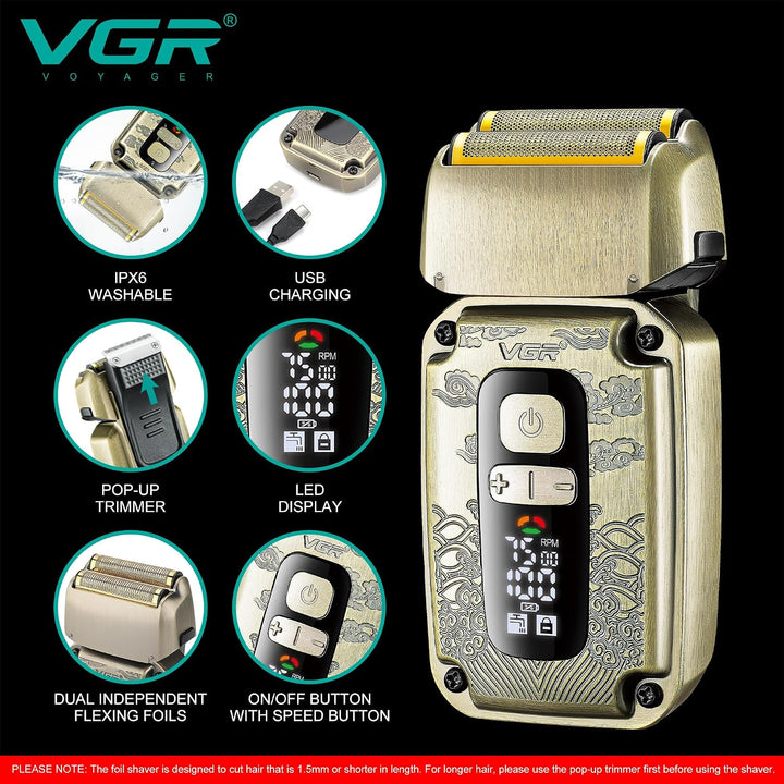 V-337 Pop-Up Foil Shaver For Men, Gold