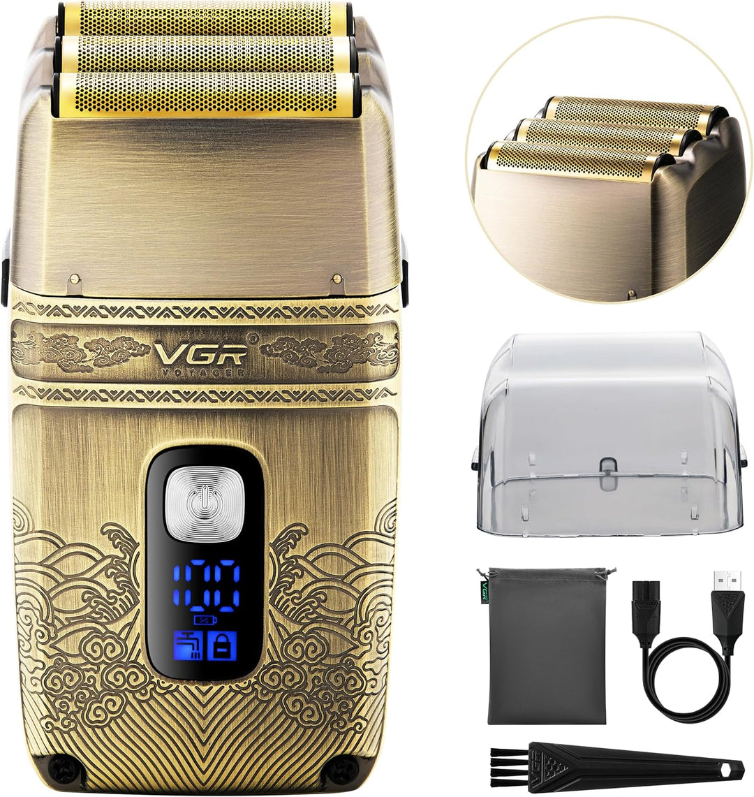 V-335 Waterproof Foil Shaver For Men, Golden